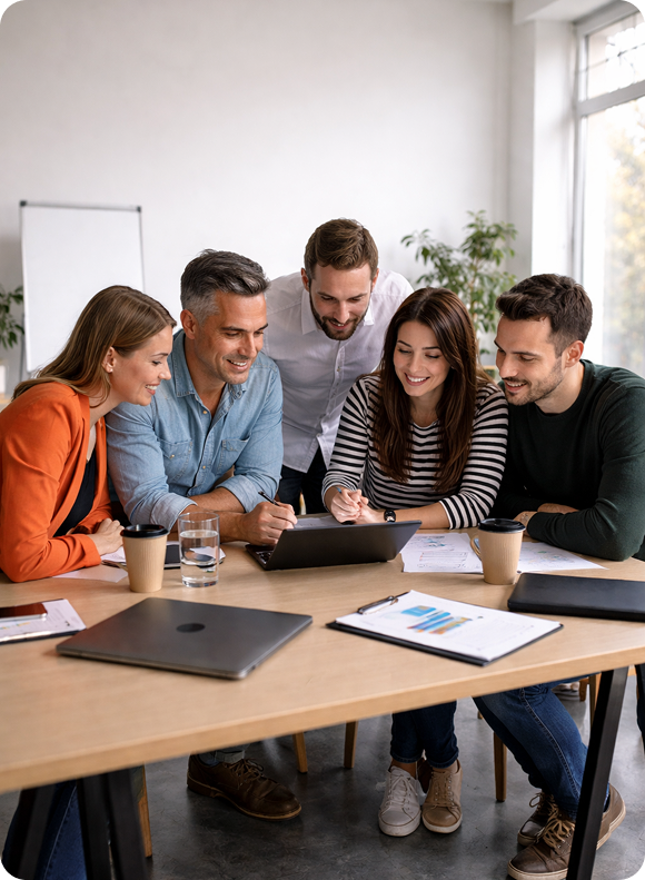 BunnyPay team collaborating on a client project